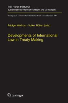 Hardcover Developments of International Law in Treaty Making Book