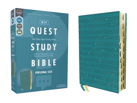 Imitation Leather Niv, Quest Study Bible, Personal Size, Leathersoft, Teal, Thumb Indexed, Comfort Print: The Only Q and A Study Bible Book
