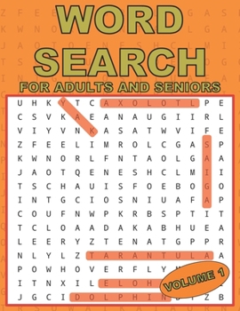 Paperback Word Search For Adults and Seniors: Large Print 26 Word Games Brain Puzzles Volume 1 Book