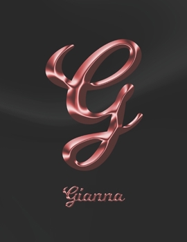 Gianna: 1 Year Weekly Planner with Note Pages (12 Months) | Black Marble Rose Gold Pink Effect Letter G | 2020 - 2021 | Week Planning | Monthly ... | Plan Each Day, Set Goals & Get Stuff Done
