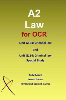 Paperback A2 Law for OCR Unit G153: Criminal Law and Unit G154: Criminal Law Special Study Book