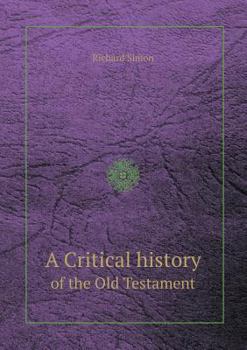 Paperback A Critical History of the Old Testament Book