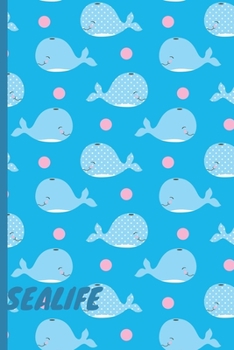 Paperback Sea Life: 6x9 120 page lined paperback notebook exercise book - beautiful underwater creatures, ocean notebook for school or cre Book