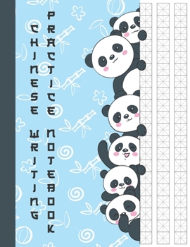 Paperback Chinese Writing Practice Notebook: Cute Panda Bears Mi Zi Ge Paper Hanzi Notebook, Blank Pinyin Book for Mandarin Letters, Han Characters, Calligraphy Book