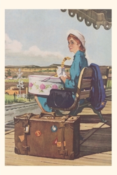 Paperback Vintage Journal Woman Awaiting Train Book