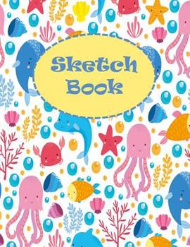 Paperback Sketch Book: Ocean Themed Journal for Kids, 100 Blank Pages for Doodling, Sketching, and Drawing Book