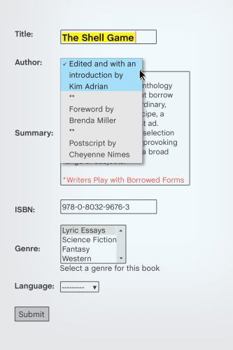 Paperback The Shell Game: Writers Play with Borrowed Forms Book