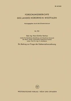Paperback Ein Beitrag Zur Frage Der Kettenradverzahnung [German] Book