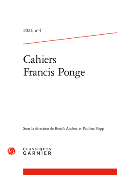 Paperback Cahiers Francis Ponge [French] Book