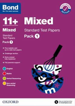 Paperback Bond 11+: Bond 11+ Mixed Standard Test Papers: Pack 1 (Bond: Test Papers) Book