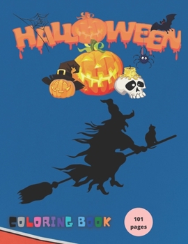 Halloween: Coloring book for kids and adults with calming graphics