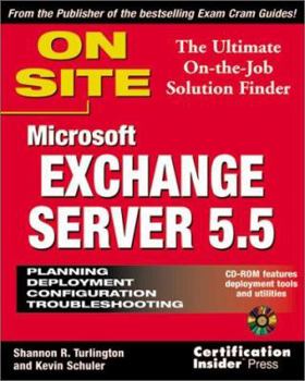 Paperback Microsoft Exchange Server 5.5 on Site [With Contains AT&T WorldNet Service Software...] Book