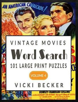 Paperback Vintage Movies Word Search [Large Print] Book