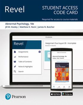 Printed Access Code Revel for Abnormal Psychology -- Access Card Book