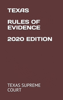 Paperback Texas Rules of Evidence 2020 Book