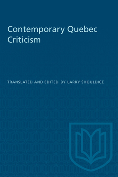 Paperback Contemporary Quebec Criticism Book