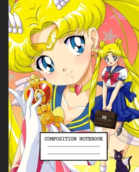 Notebook: Anime Japan Sailor Moon Soft Glossy Cover Graph Paper Pages Book 7.5 x 9.25 Inches 110 Pages
