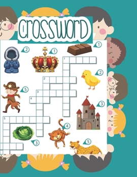 Paperback Crossword: Large easy to print crosswords for kids Book