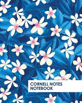 Paperback Cornell Notes Notebook: Pretty Blue Tropical Flowers Notebook Supports a Proven Way to Improve Study and Information Retention. Book
