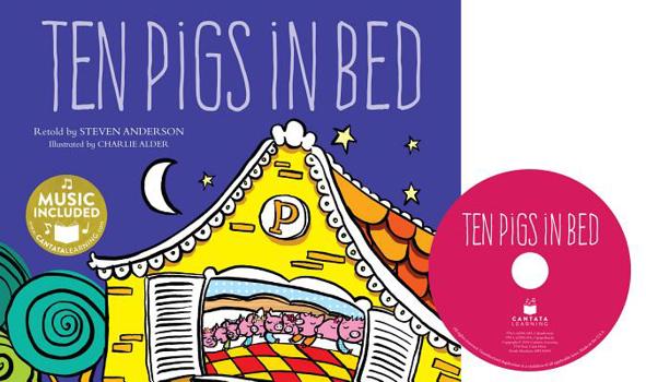 Hardcover Ten Pigs in Bed Book