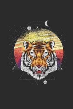 Retro Tiger: Tigers Notebook, Graph Paper (6" x 9" - 120 pages) ~ Animal Themed Notebook for Daily Journal, Diary, and Gift