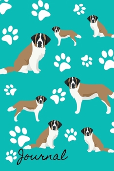 Journal: Anxiety Journal and Coloring Book 6x9 90 Pages Positive Affirmations Mandala Coloring Book - St Bernard Dog Cover