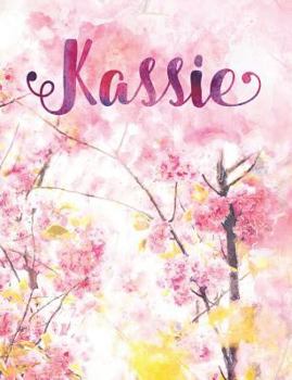 Paperback Kassie: Personalized Journal - A Pink Cherry Blossom Diary Book