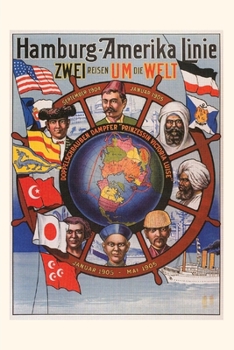 Paperback Vintage Journal Hamburg-America Line Travel Poster Book