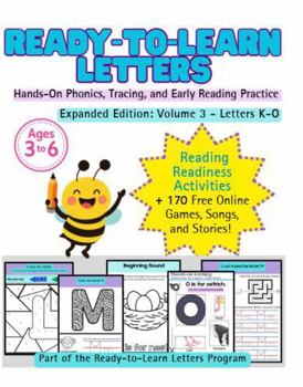 Paperback Ready-to-Learn Letters: Expanded Edition, Volume 3 - Letters K-O: Hands-On Phonics, Tracing, and Early Reading Practice Book