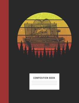 Paperback Composition Book: Old Tennis Set 200 Wide Ruled Lined Pages Retro Vintage Sunset Classic Notebook, Writing Pad & Practice Journal - Assi Book