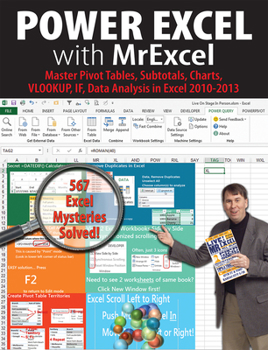 Paperback Power Excel with Mrexcel: Master Pivot Tables, Subtotals, Charts, Vlookup, If, Data Analysis in Excel 2010-2013 Book