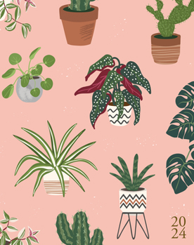 Spiral-bound Perfect Plants 2024 7.5 X 9.5 Booklet Monthly Planner Book