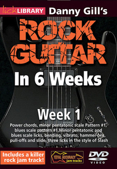 Paperback Danny Gill's Rock Guitar in 6 Weeks Book