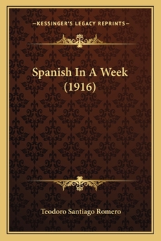 Paperback Spanish In A Week (1916) Book