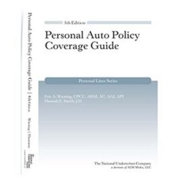 Paperback Personal Auto Policy Coverage Guide, 5th Edition Book