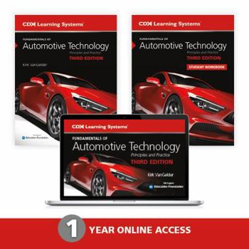 Fundamentals of Automotive Technology, Third Edition, Student Workbook, and 1 Year Online Access to Fundamentals of Automotive Technology Online