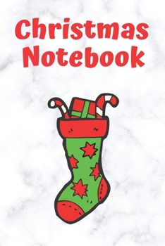 Paperback Christmas Notebook: Notebooks Marble - Christmas Gifts Notebook-Blank and Lined Notebook Journal - Half and Half Dual Notebook Book