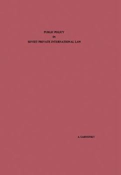 Paperback Public Policy in Soviet Private International Law Book