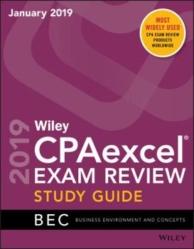 Paperback Wiley CPAexcel Exam Review 2019 Study Guide BEC Business Environment and Concepts Book