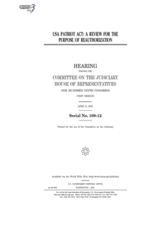 Paperback USA PATRIOT Act: a review for the purpose of reauthorization Book