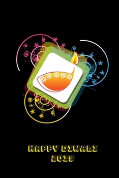 Happy Diwali 2019: Thoughtful Diwali Gift, Lined Blank Notebook, Mandala Back Cover, 6 x 9, 120 White Color Pages, Matte Finish Cover