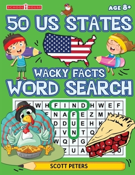 Paperback Wacky Facts Word Search: 50 US States [Large Print] Book