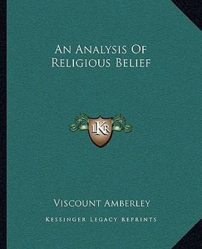 Paperback An Analysis Of Religious Belief Book