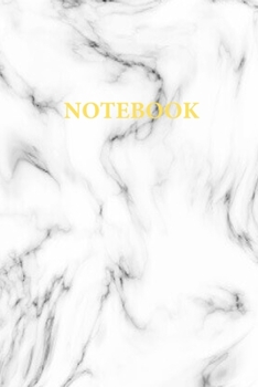 Paperback Notebook: Classic Black and White Marble with Gold Lettering, Lined Notebook / Journal Gift, 120 Pages, 6x9, Soft Cover, Matte F Book