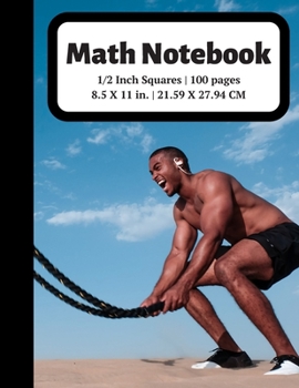 Paperback Math Notebook: 1/2 inch Square Graph Paper for Students and Kids, 100 Sheets (Large, 8.5 x 11) Book