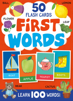 Cards First Words. 50 Flash Cards: Learn 100 Words! Book