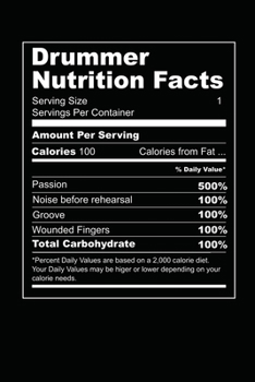 Paperback Drummer Nutrition Facts: Grab this product for a drummer who wants to share his nutrition facts with everyone. This is the diet of a musician. Book