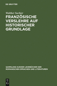 Hardcover Französische Verslehre Auf Historischer Grundlage [German] Book