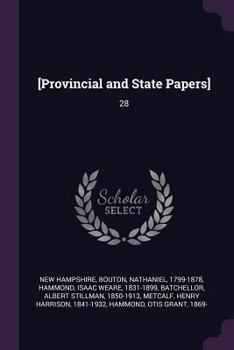 Paperback [provincial and State Papers]: 28 Book