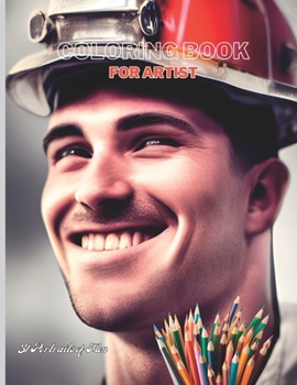 Paperback Coloring book for artist: Portraits of men Book
